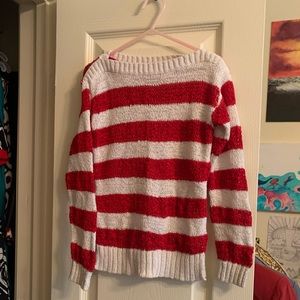 Candy stripe knit sweater